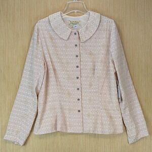 Wah Maker Old West Clothing Victorian Reenactment Blouse Pink Embroidery XXL USA
